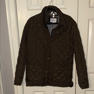 Cole Haan Men's Dark Brown Quilted Jacket
